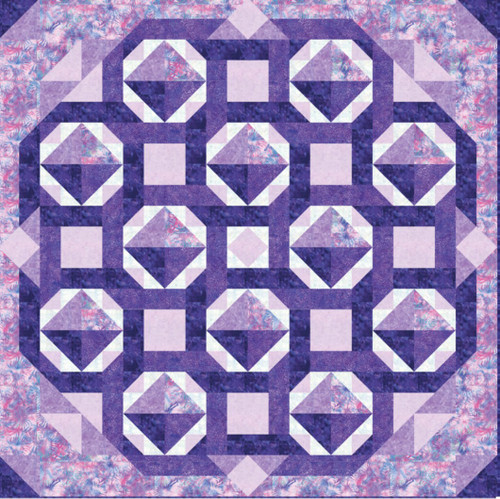 Puzzle Mystery Quilt - New Orleans 2025 Retreat - Creole Bloom (Hoffman Bali Batiks) - DIE CUT KIT