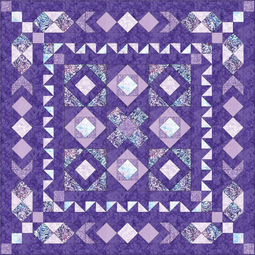 Puzzle Mystery Quilt - Denver 2026 Retreat - Alpenglow  (Riley Blake Batiks) - DIE CUT KIT