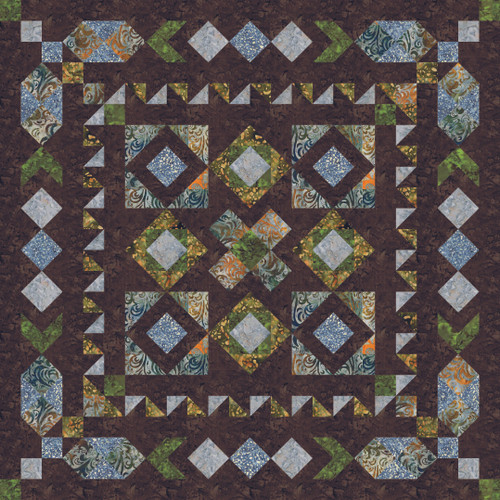 Puzzle Mystery Quilt - Denver 2026 Retreat - Timberline  (Riley Blake Batiks) - DIE CUT KIT