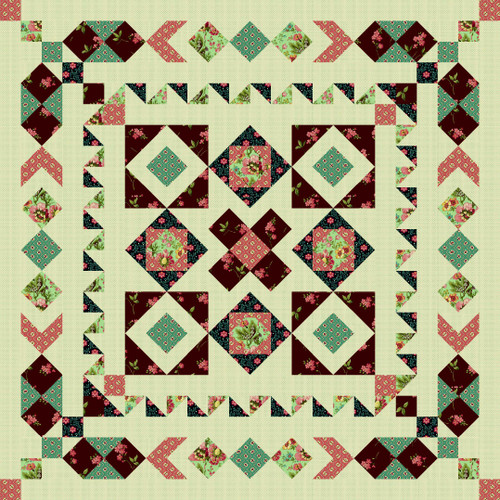 Puzzle Mystery Quilt - Denver 2026 Retreat - Front Range (Farmer's Daughter for Andover) - DIE CUT KIT