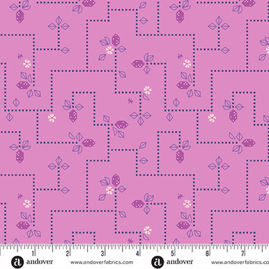 REMNANT: 28" PIECE Andover Fabrics - Nora's Garden by Shauna Doria - A-907-P