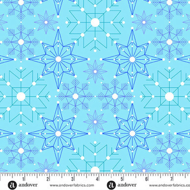 REMNANT: 34" PIECE Andover Fabrics - Deco Frost by Giucy Giuce - CS1113-LB
