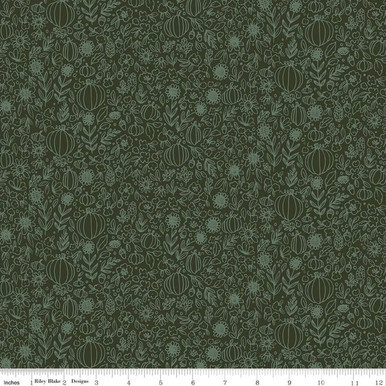 REMNANT: 34" PIECE Riley Blake Designs - Happy Fall Days by Kelsey Carlson - C16344-Hunter