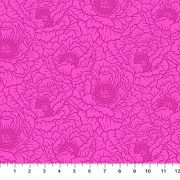 Sea Bloom Second Border - FIGO Fabrics - Full Bloom by Heather Bailey - 91093-28