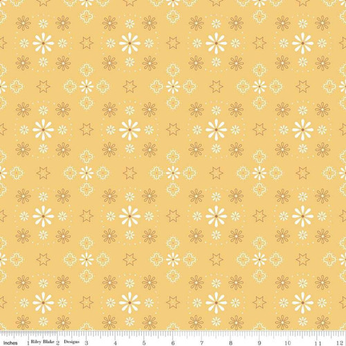 Wideback Fabric (108") - Riley Blake Designs - Bee Backing by Lori Holt - WB6420-HONEY