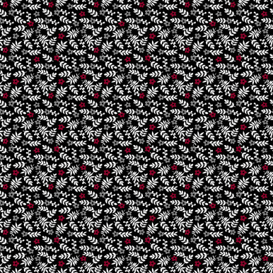 REMNANT: 40" PIECE Clothworks - Clothworks - Merlot by Teresa Magnuson - Y4264-3 - Black