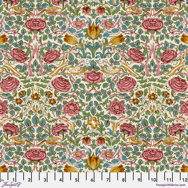 REMNANT: 38" PIECE Free Spirit Fabrics - Morris & Co by Emery Walker - PWWM105.Rose