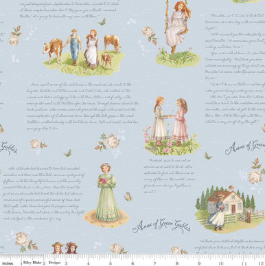 REMNANT: 34" PIECE Riley Blake Designs - Anne of Green Gables - CD16120 - Sky