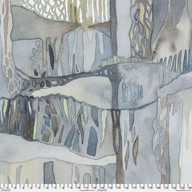 REMNANT: 54" PIECE Free Spirit Fabrics - Sea Sisters by Shell Rummel - PWSR069-DUSKYBLUE