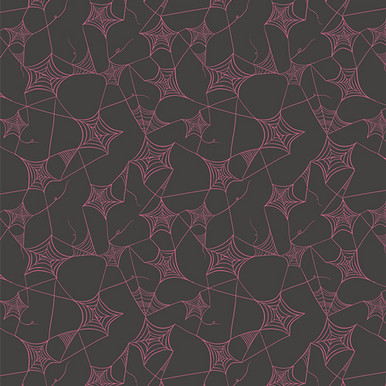 REMNANT: 40" PIECE Art Gallery Fabrics - Sweet and Spookier - SNS13038 - Web of Scares Candy