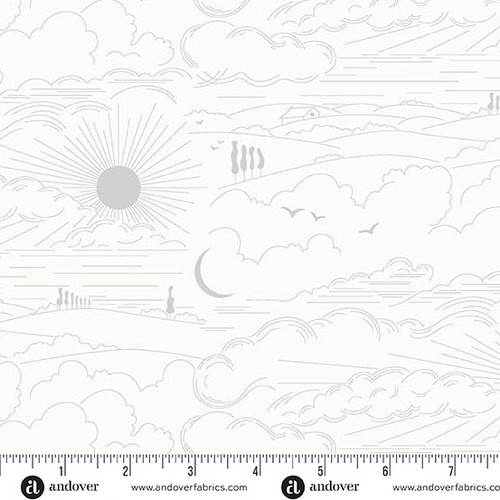 REMNANT: 24" PIECE Andover Fabrics - Shadow 2026 108s by Alison Glass - AW-10210-L - Dwell White