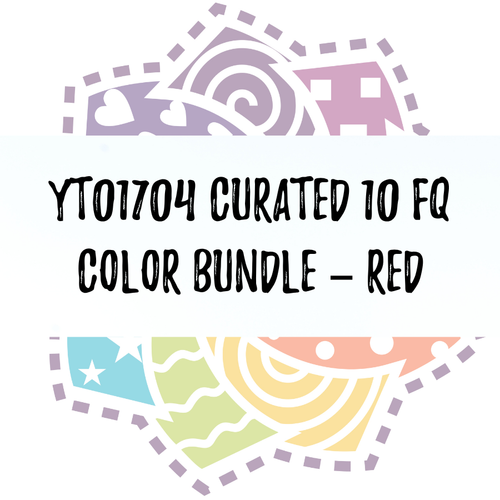 Curated 10 FQ Color Bundle – Red