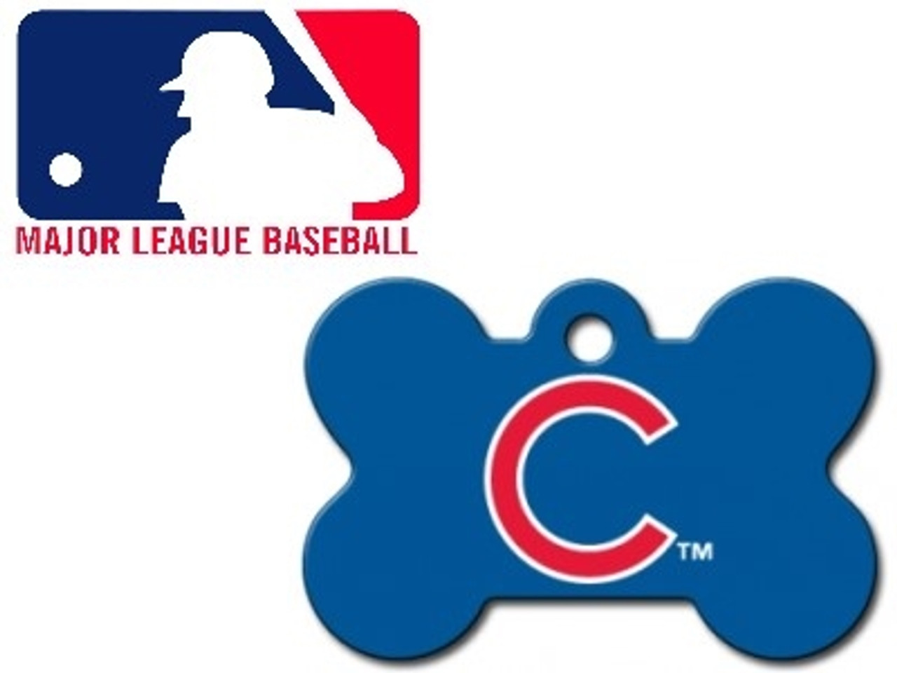 MLB Licensed LARGE Size Personalized Custom Engraved Pet ID Tags- FREE  SHIPPING! (24 Teams Available)