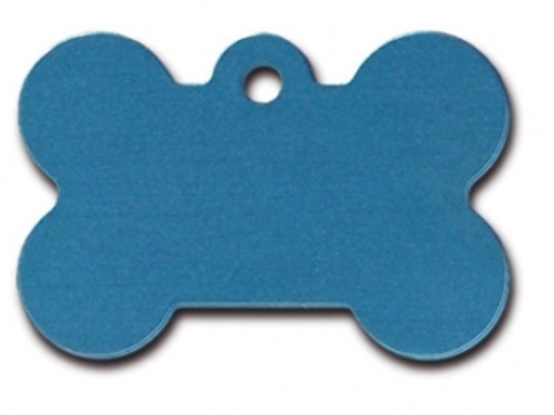 Anodized Aluminum Solid Color LARGE Bone Shape Custom Engraved Pet ID Tags- FREE SHIPPING! - Blue - LARGE (1.5" x 1")