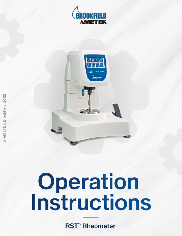 RST Rheometer Operations Manual