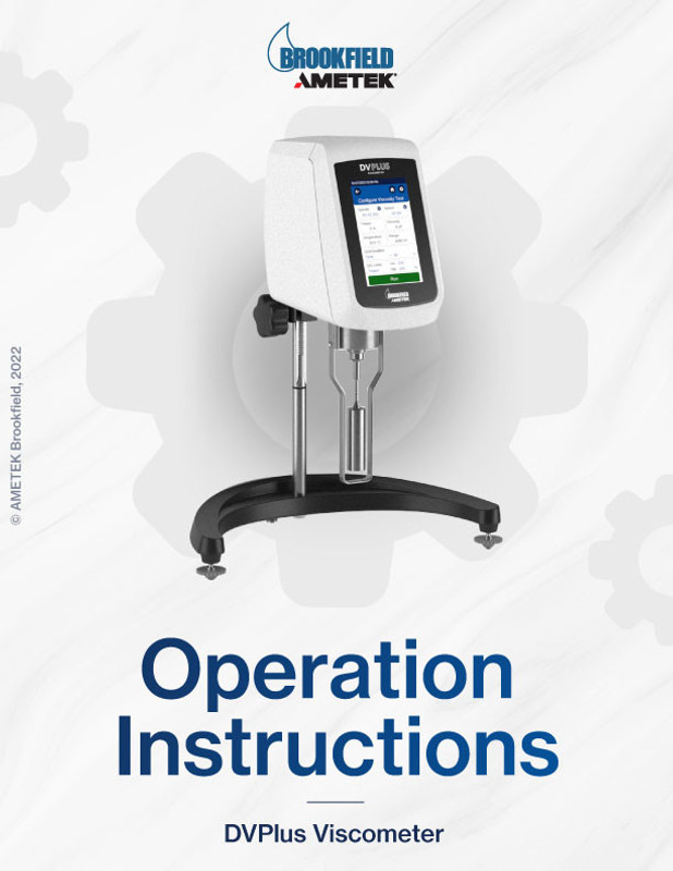 DVPlus Viscometer Operations Manual