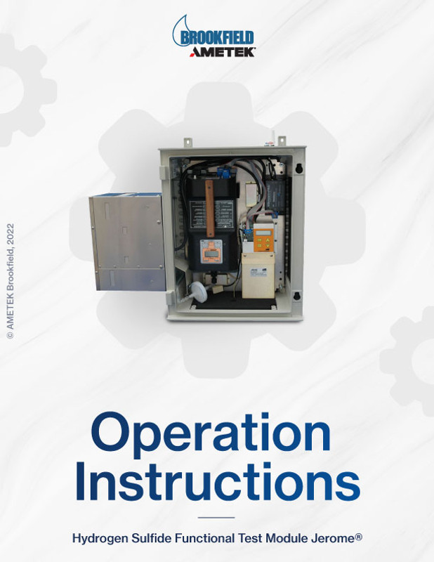 Jerome Hydrogen Sulfide Functional Test Module Operation Manual