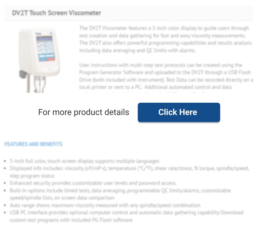 Ametek Brookfield DV2T Viscometer