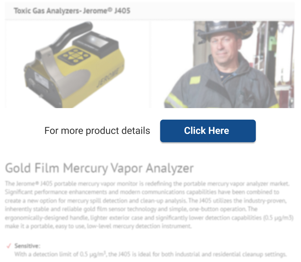 Ametek Brookfield Jerome J405-Gold Film Mercury Vapor Analyzer