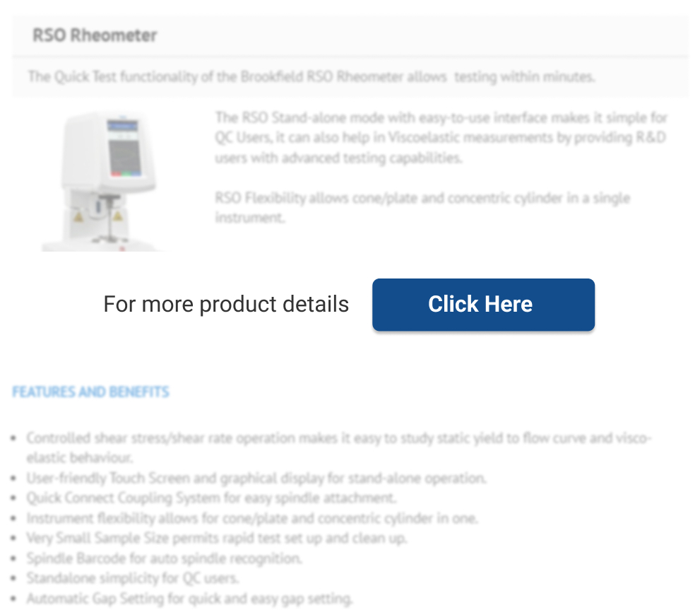 Ametek Brookfield RSO Oscillatory Rheometer