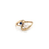 Montana Yogo sapphire and Pearl Swirl Ring 14K Gold