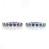 Montana Yogo Sapphire Bezel Set 7 Stone Band Ring Blue or Purple Sterling Silver 
