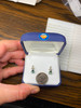 Montana Sapphire Pear Teardrop & Diamond Pendant/Ear 14K white Gold