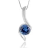 Montana Yogo Sapphire Wrapped Pendant 14K White Gold