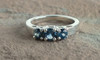 Montana sapphire 3 stone ring sterling silver larger