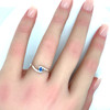 Montana Sapphire Crescent Ring 3mm