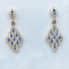 Montana Yogo Sapphire & Diamond Dangle 14K Gold Earrings