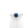 Montana Sapphire 1 Carat Average Sterling Silver Solitaire Rings C