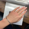 Montana Yogo Sapphire 14K White & Yellow Gold Bezel Set Cable Bracelet