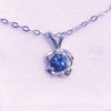 Montana Yogo sapphire rose pendant necklace