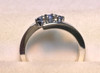 Montana Yogo Sapphire 3 Stone Bypass Ring Sterling Silver 