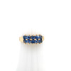 Montana Yogo Sapphire 10 Stone Step Cluster Ring