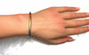14K white gold rainbow sapphire bracelet 3mm