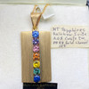 14K Custom Made Montana Sapphire Rainbow Pendant