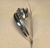 Montana Yogo Sapphire 3 Stone Swirl Bypass Ring Sterling Silver