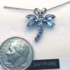 Montana Yogo Sapphire 14K White Gold Dragonfly Pendant