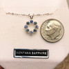 Montana Sapphire 2.25mm 8 stone circle pendant
