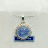 # 4 - Montana Yogo Sapphire Locket Pendant Necklace Rope Edge