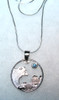 Montana Sapphire Bear Mountain Pendant 925 Sterling Silver