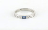 Montana Yogo Sapphire East West Baguette Sterling Silver Ring