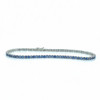 Montana Yogo Sapphire Dainty Tennis Line Bracelet 14K White
