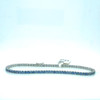 Montana Yogo Sapphire Dainty Tennis Line Bracelet 14K White or Yellow Gold