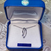 Montana Yogo Sapphire 2 Stone Pendant Sterling Silver comes with chain.