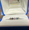 Montana Sapphire  5 Stone Decco Band Ring multi color