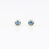 Montana Sapphire Bezel Set Earrings Gold Filled