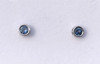 Montana Sapphire Bezel Set Earrings in Sterling Silver 